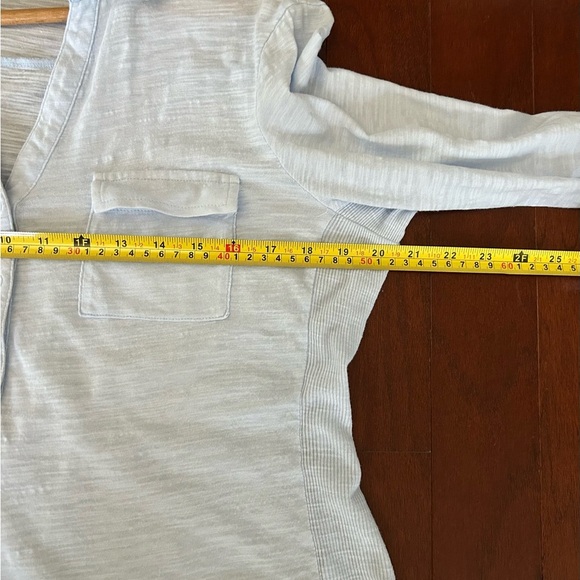 JONES NEW YORK Women's Light Blue Pull Over Top Sz M 100% Cotton Rolled
Sleeve - Picture 10 of 11